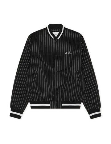 Les Deux Varsity Tech Pinstriped Jacket 
