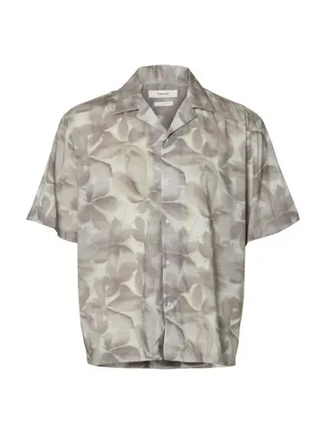 SELECTED SLHRLXAIR MIX SS SHIRT Brun