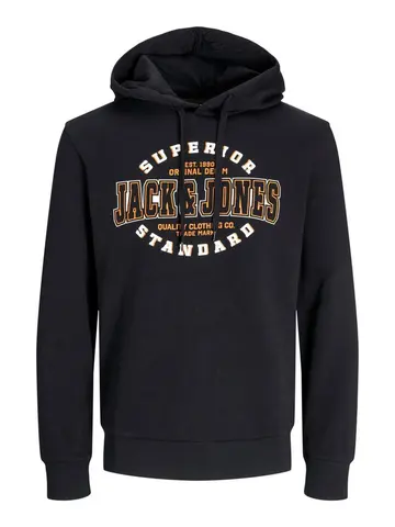Jack & Jones JJELOGO SWEAT HOOD 2 COL 25/26 NOOS Sort
