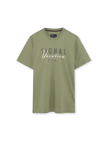 SIGNAL FinnSi Front Print Tee + Grøn