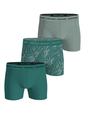 Björn Borg COTTON STRETCH BOXER 3p, MULTIPACK 4 Grøn