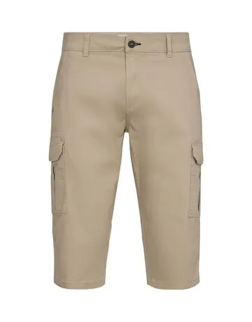 SALT stretch twill cargo capri lysbrun