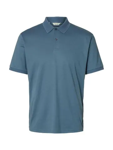 SELECTED SLHFAVE BUTTON SS POLO NOOS Grå