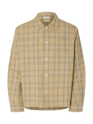 SELECTED SLHREGRORY CHECK OVERSHIRT Hvid