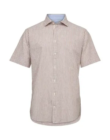 Garant Modern fit s/s shirt Brun