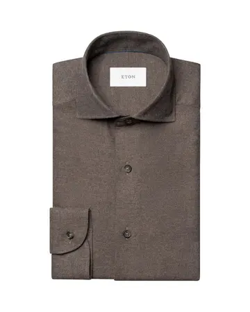 ETON Solid Flannel Shirt 
