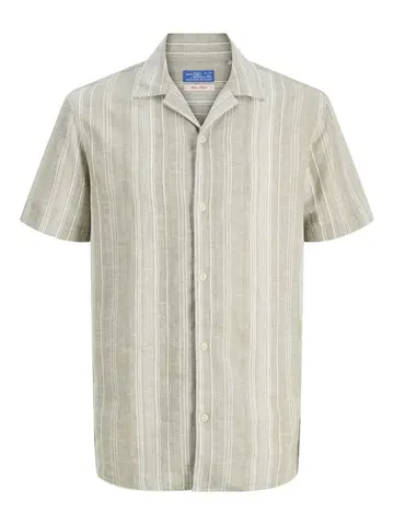 Jack & Jones JPRBLUSUMMER LIN. BLEN DOBBY SS SHI Grøn