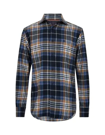 Thomas Regency Mens l/ shirt box flannel Navy