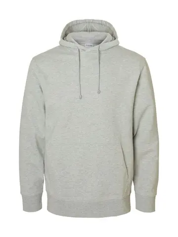 SELECTED SLHRELAXLUKE LS SWEAT HOODIE Grå