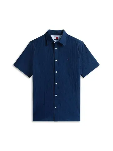 Tommy Jeans TJM REG SEERSUCKER SHIRT EXT Blå