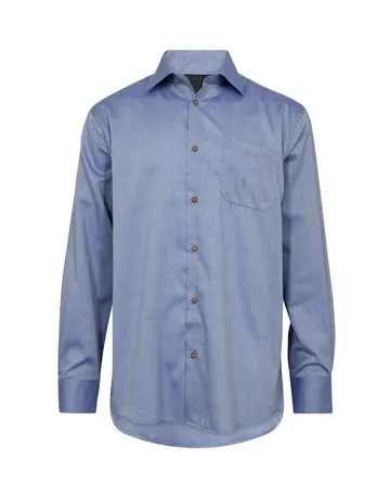 Black Blue Mens shirt l/s regular fit 