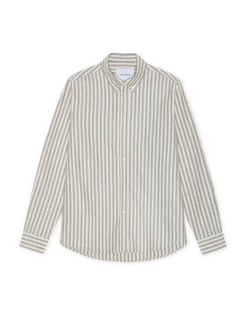 Les Deux Konrad Striped Oxford Shirt 