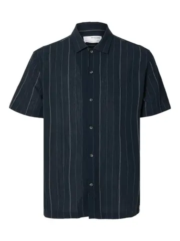 SELECTED SLHREG-MIX SHIRT SS CLASSIC CAMP 
