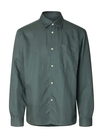 SELECTED SLHRLXMIKA TENCEL BLEND LS SHIRT Grøn