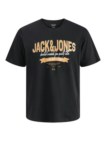 Jack & Jones JJELOGO TEE SS O-NECK 2 COL SS26 SN Sort