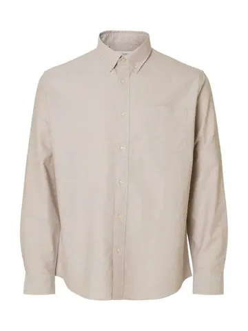SELECTED SLHREGRICK-OX FLEX SHIRT LS S lysbrun