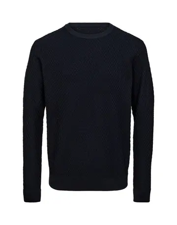 Black Blue O-neck regular fit knit 