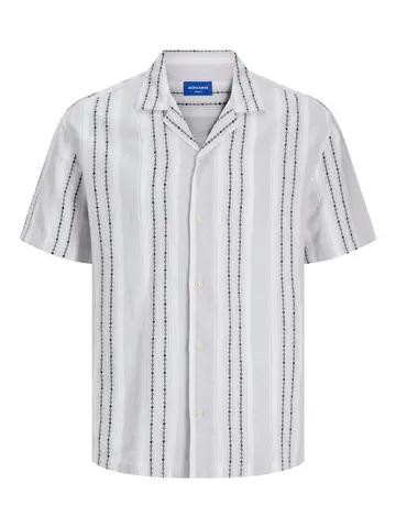 Jack & Jones JORBRUCE RESORT SHIRT SS LN STYD24 Hvid