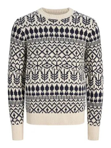 Jack & Jones JPRBLUCLARK KNIT PATTERN CREW NECK Hvid