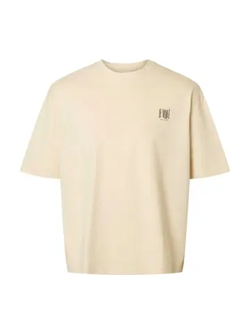 SELECTED SLHRELAXARI GRAPHIC SS TEE Hvid