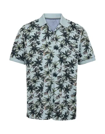 Black Blue Aop polo reg. fit 