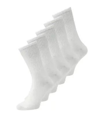 Jack & Jones JACBASIC TENNIS SOCK 5 PACK Hvid