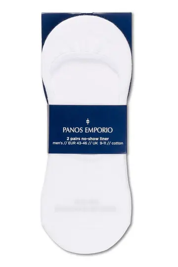 PANOS PE 2PK RUNAR COTTON NO-SHOW 2-SIZED 