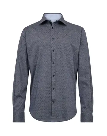 Gino Marcello Knitted mod fit shirt l/s 