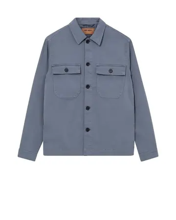 Mos Mosh MMGMatteo Soft Overshirt Blå