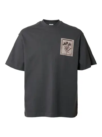 SELECTED SLHLOOSENORMAN PRINT SS O-NECK TEE Grå