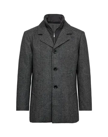 Gino Marcello Mens wool coat modern fit 