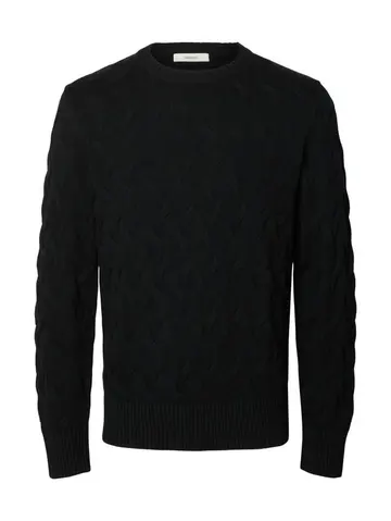 SELECTED SLMCARLOS LS CABLE CREW NECK NOOS Sort