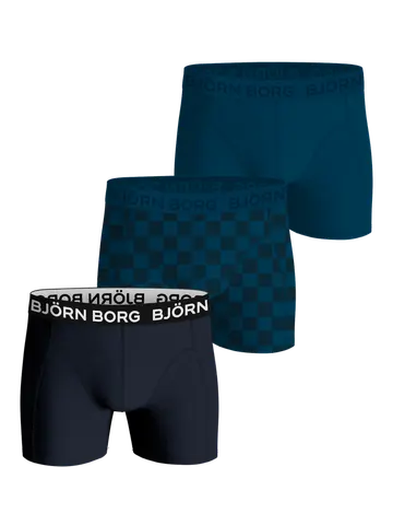Björn Borg BAMBOO COTTON BLEND BOXER 3p, MULTIPACK 4 Blå