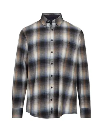 Black Blue Mens l/s shirt regular fit 