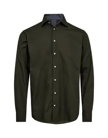 Garant Modern fit l/s shirt Mørkgrøn