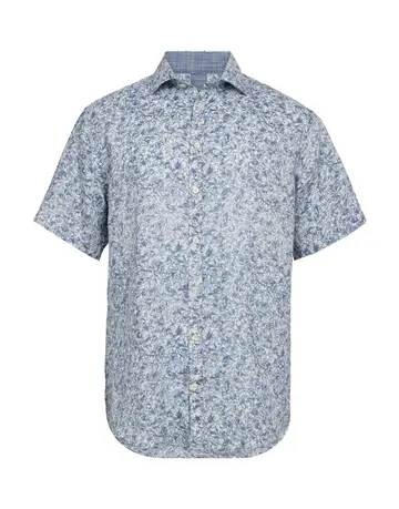 Gino Marcello Linen blend shirt s/s modern fit 