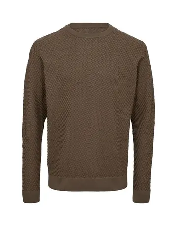 Garant Casual O-neck regular fit knit Brun