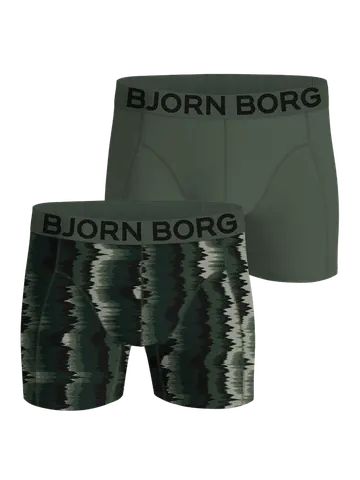 Björn Borg ORGANIC COTTON STRETCH BOXER 2p, MULTIPACK 5 Grøn