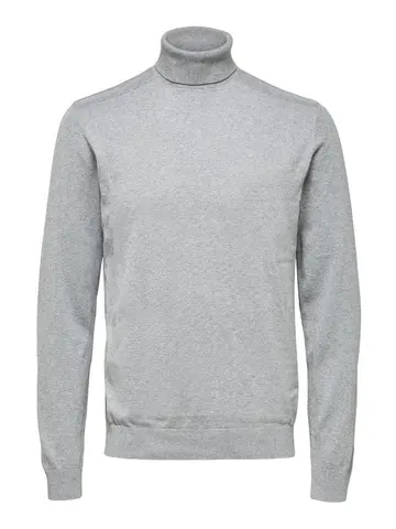 SELECTED SLHBERG ROLL NECK B NOOS Grå