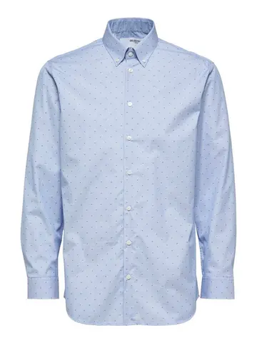 SELECTED SLHREGLINCOLN SHIRT LS BUTTON DOWN Blå