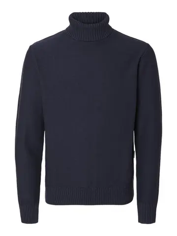 SELECTED SLHAXEL LS KNIT ROLL NECK W Blå