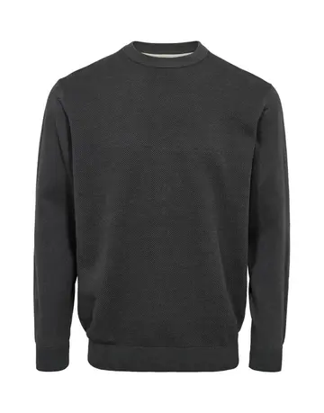 Black Blue O-neck knit 