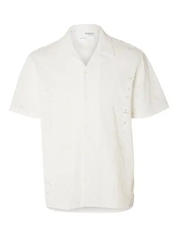 SELECTED SLHRELAX-JAX SHIRT SS BRODERIE 