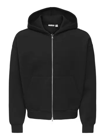 Only & Sons ONSGOYLE BOXY LS SCUBA ZIP HOODIE N 