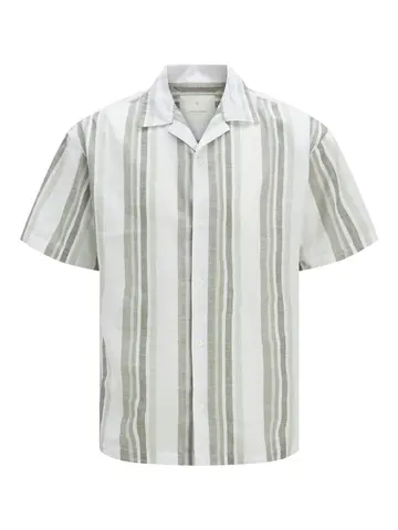 Jack & Jones JPRCCSUMMER STRIPE RESORT S/S SHIR Grå