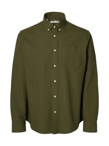 SELECTED SLHREGRICK-OX FLEX SHIRT LS S Grøn