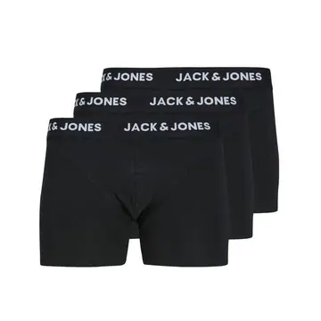 Jack & Jones JACANTHONY TRUNKS 3 PACK BLACK Sort