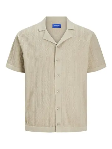 Jack & Jones JORVALENCIA STRUCTURE KNIT SS POLO Brun