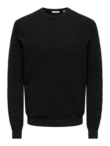 Only & Sons ONSRON REG LS CREW NECK KNIT NOOS Sort