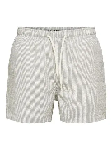 SELECTED SLHCOOPER SEERSUCKER SWIMSHORTS Grå